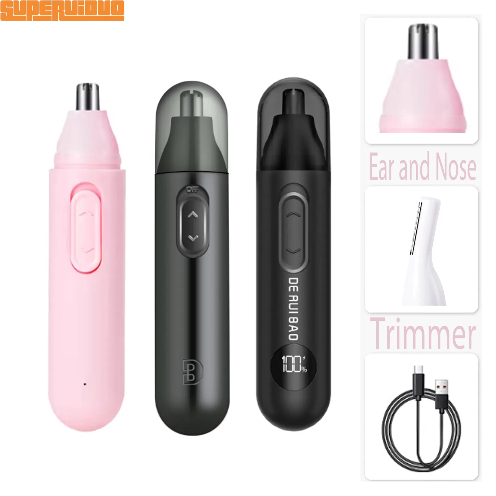 Stylish Men's Self-Care Essential Device Ear and Nose Trimmer