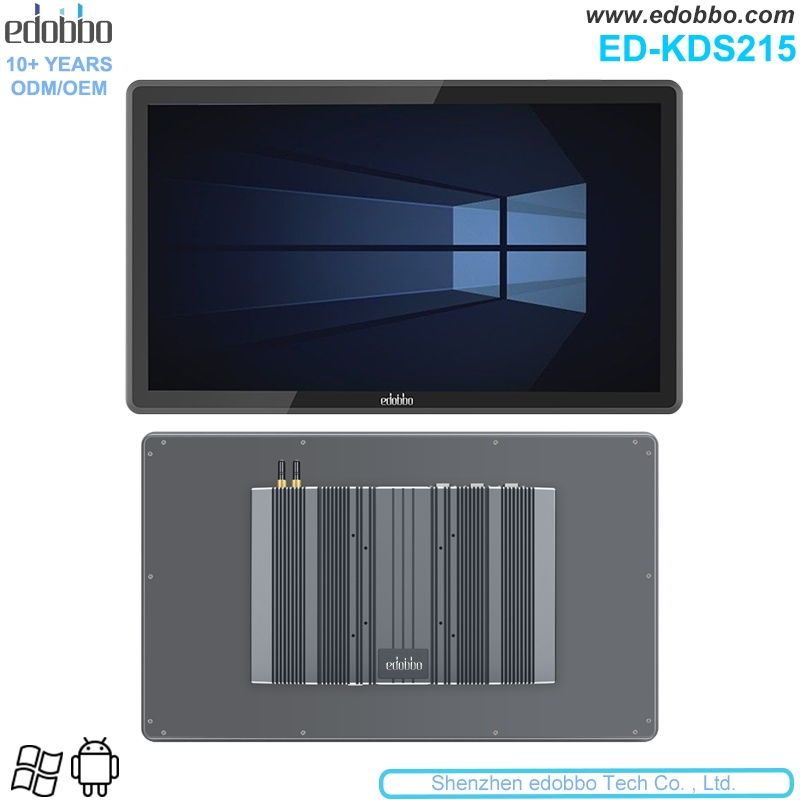 Modern Android POS Terminal 18.5/21.5 Inch Touchscreen Kds Monitor Stylish Aluminum Kitchen Display System