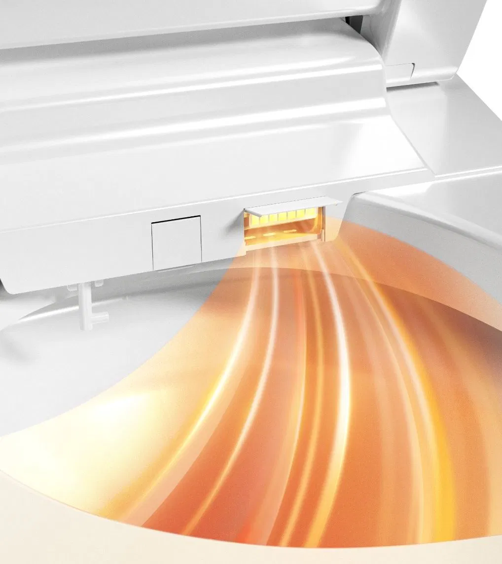 Sanitary Ware Floor Standing Automatic Yacht Shape Elongated Bidet Cleaning Function Intelligent Toilet