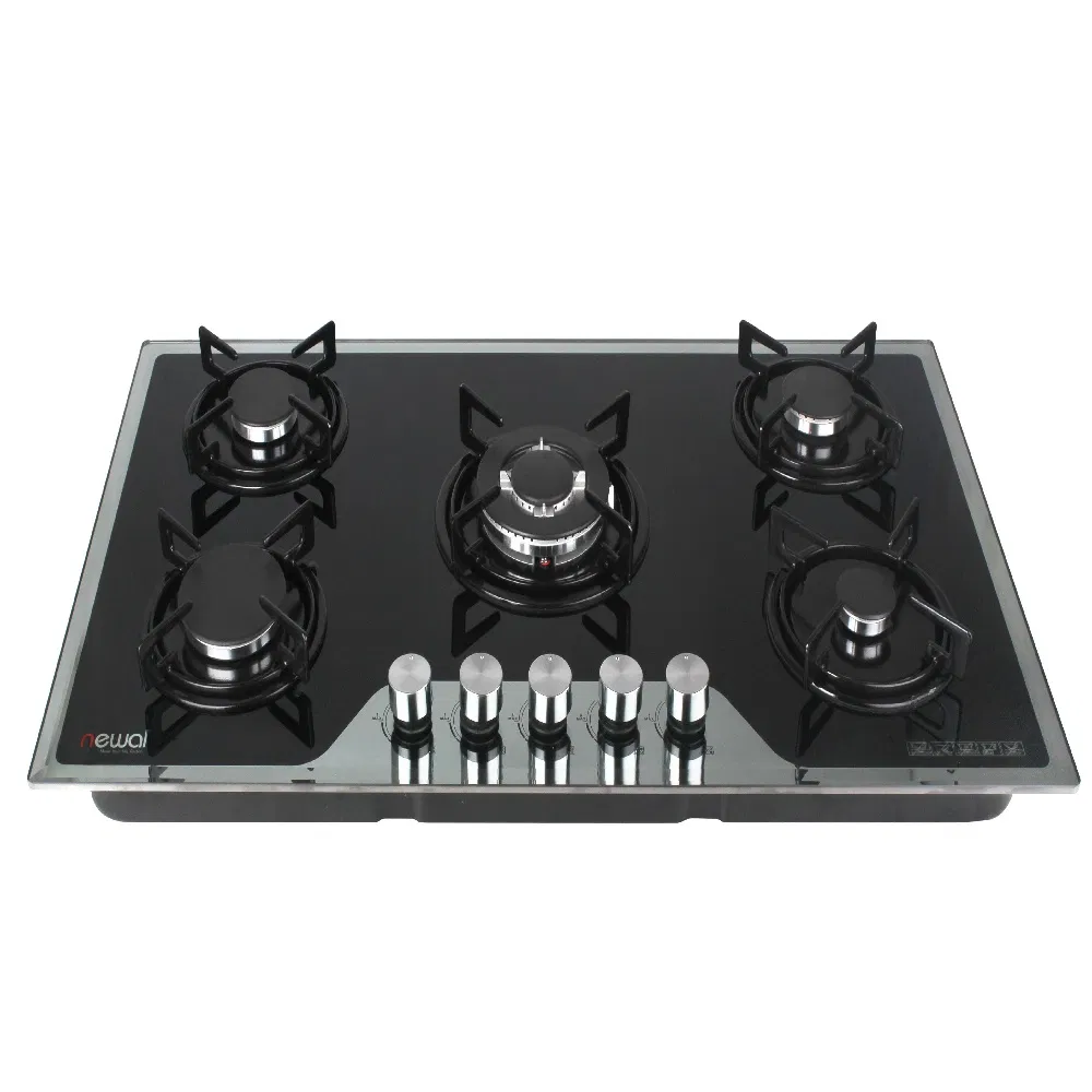 Modern Fashion Gas Hob 5 Burner with Efficient Sabafu Burners