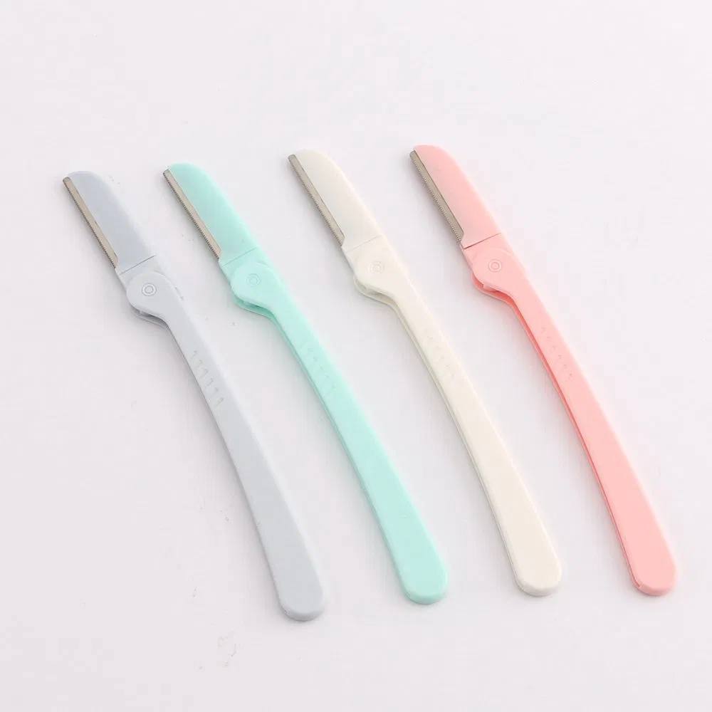 D108 Hot Sell Stainless Steel Blade Folding Eyebrow Facial Razor/Eyebrow Razor Trimmer
