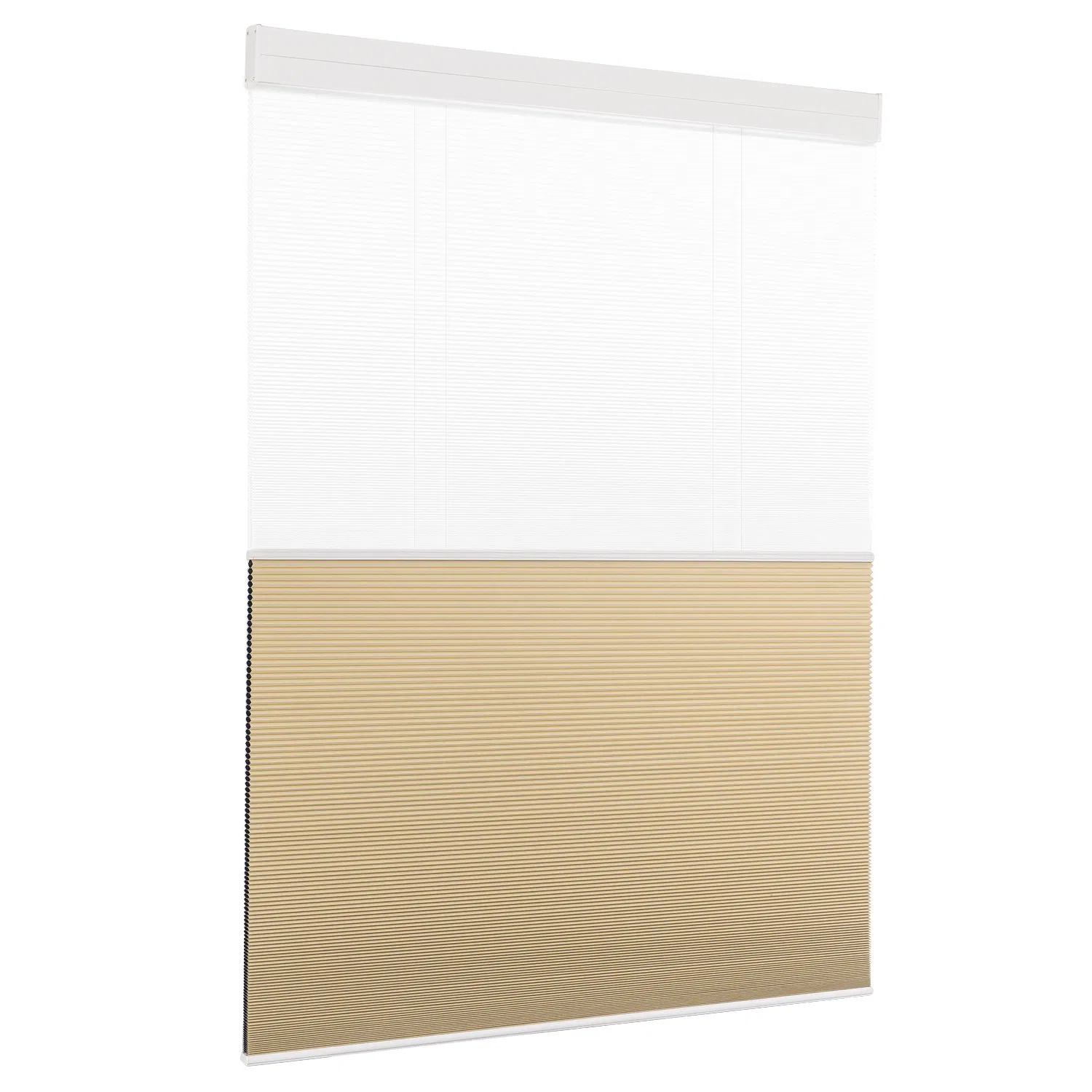 Sisheng Easy Fit Waterproof Blackout Cellular Honeycomb Blinds Motorized Top Down and Bottom up Honeycomb Shade Curtains