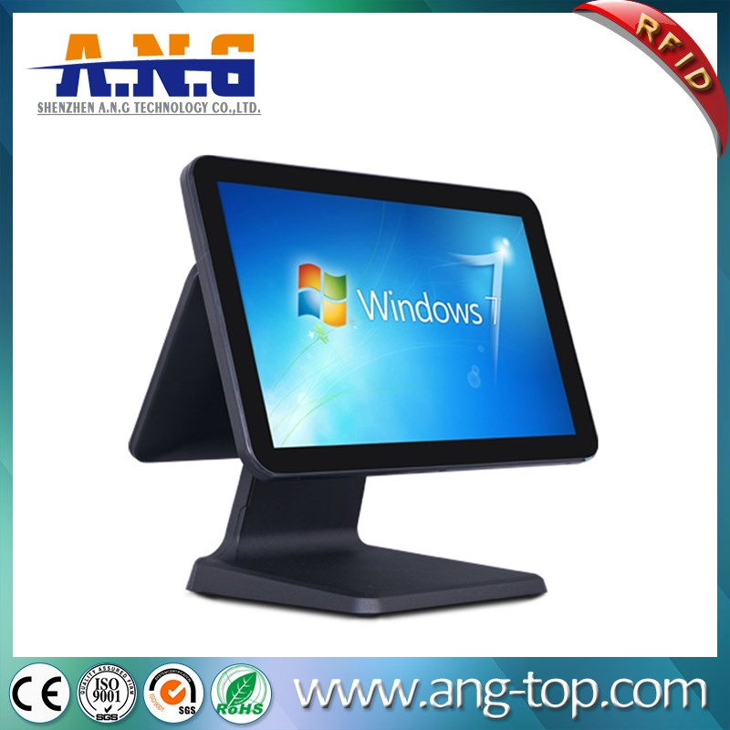 POS Machine 15.6 Inch Win10 Dual Screen Monitor Capacitive Touch Point-of-Sale Cashier Machine POS System for Retails