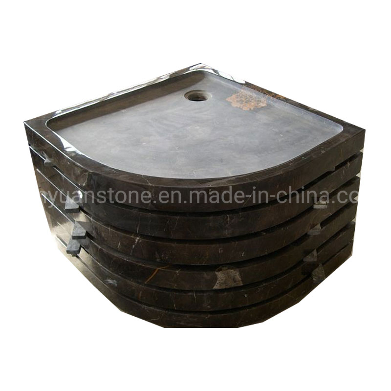 Customized Size Bathroom Rectangle Marble Shower Tray