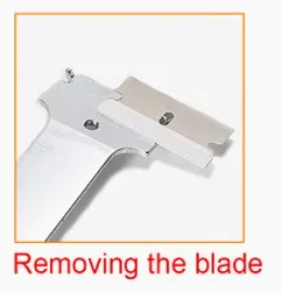 Cleaning Scraper Plastic Razor Scraper with Plastic Blades and Metal Blade Set