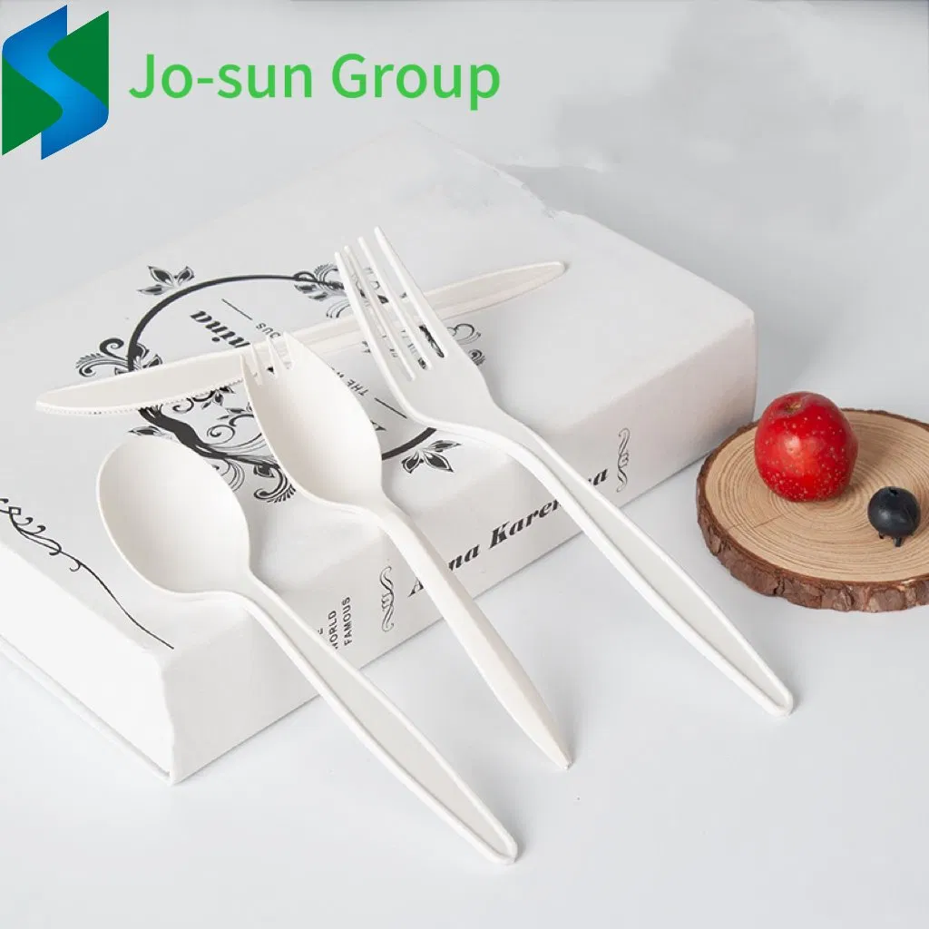 Jo-Sun Eco Friendly Biodegradable Disposable Cornstarch Cornstarch Fork and Spoon