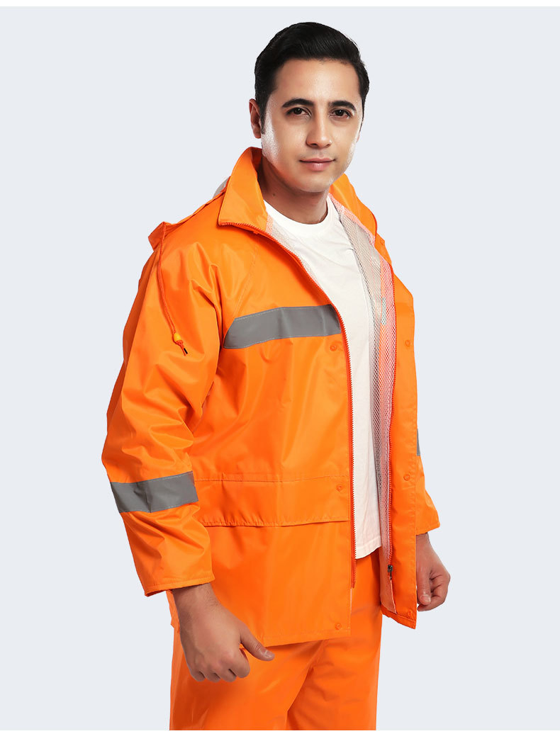 Safety PU Jacket Raincoat Construction Reflective Clothes Worker Uniform Safety Reflective High Visibility Work Wear Jacket with Good Price