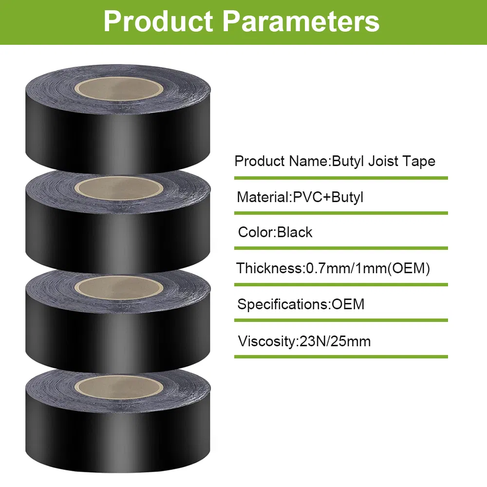 Self-Adhesive Butyl Waterproof Tape Strong Adhesive Wear-Resistant Anti-Corrosion Waterproof PVC Deck Repair Joist Butyl Tape