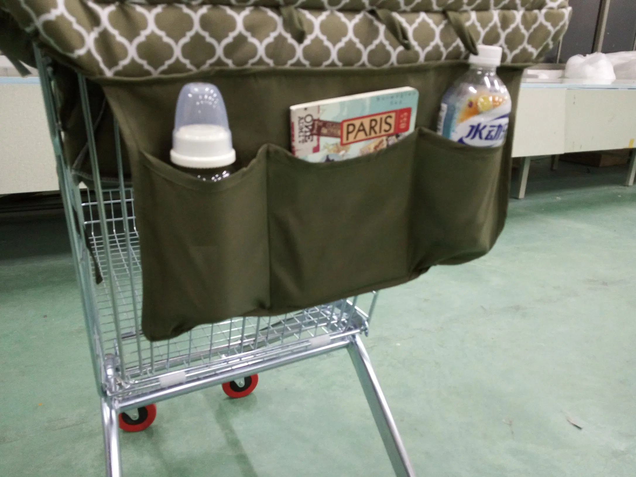 2025 Newly Design Green Pattern Baby Shopping Cart Cover Baby Chair Cover