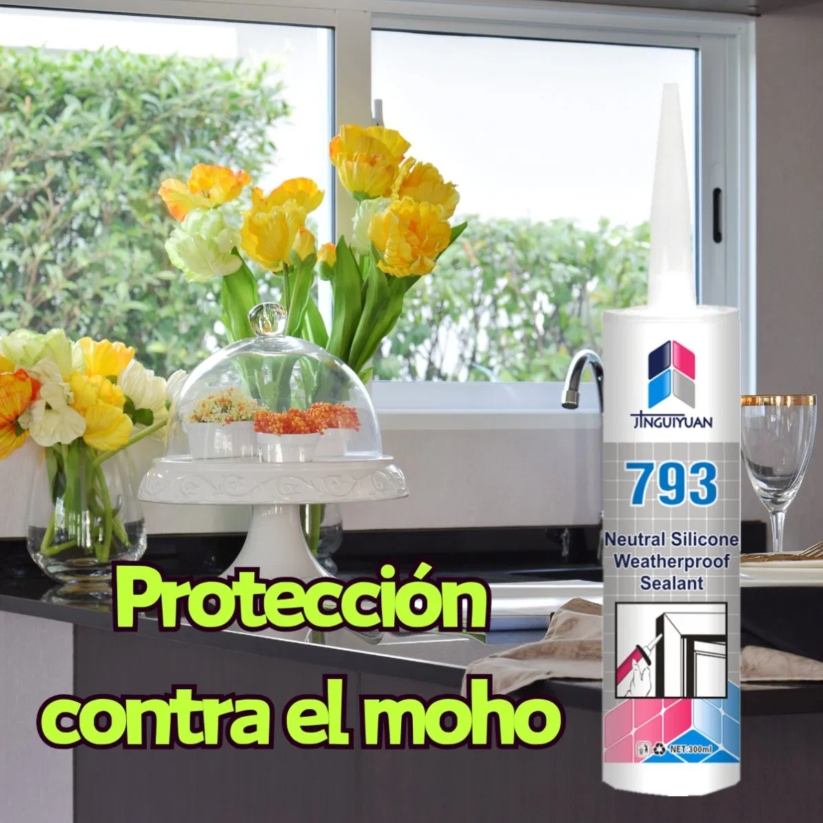 Sellador De Baldosas Con Fungicida Silicona De Alta Calidad Resistente Al Calor