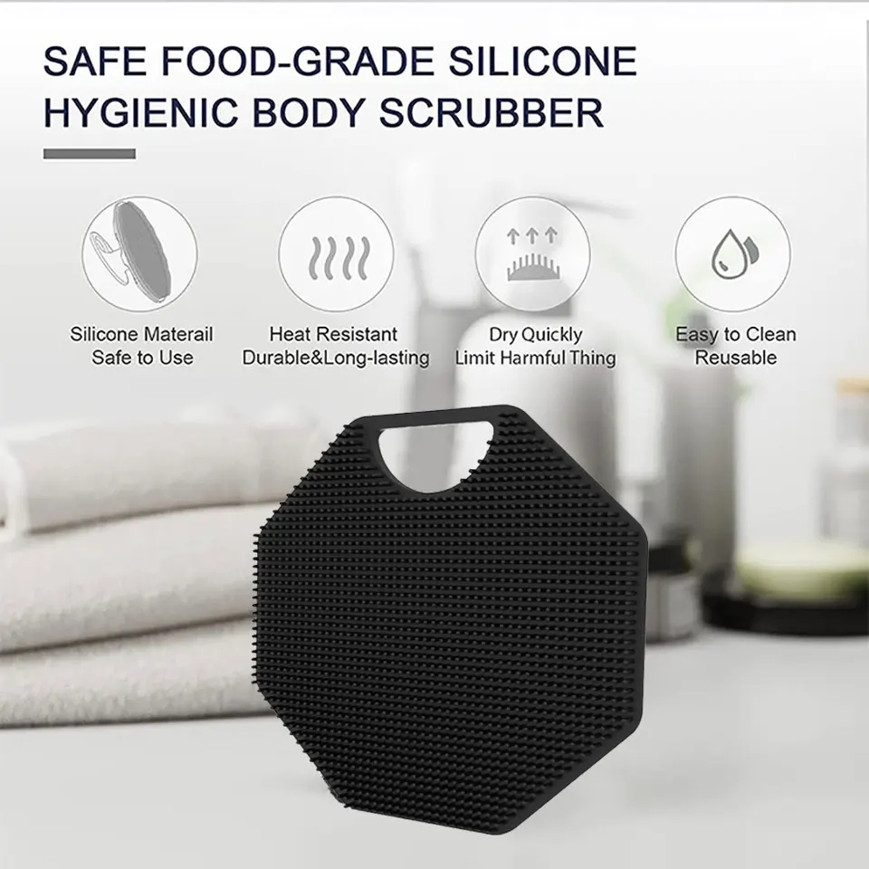OEM/ODM Cepillo Cuerpo Baby Wash Massage Shower Exfoliating Silicone Body Scrubber Brush Skin Bath Brushes Sponges
