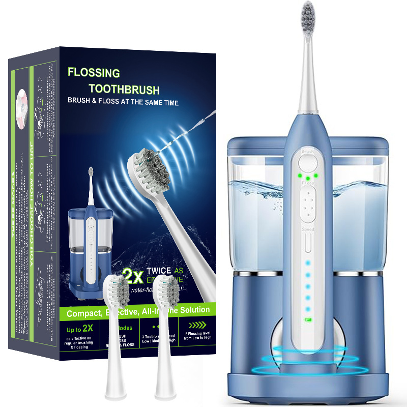 2 in 1 Flossing Toothbrush Electric Water Flosser Combo in One
