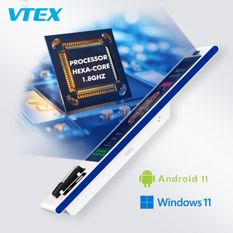 Counter Service Payment Kiosk AG Tempered Glass 21.5 27 32 Inch Wall Mount POS Self Ordering Machine