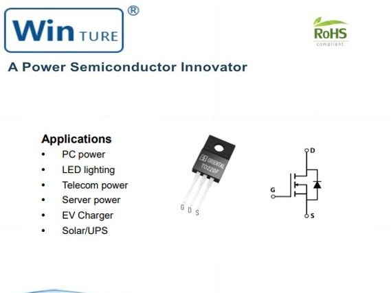 Osg80r650FF To220f Package 800W Single/Dual N Channel 30V Manufacturer EV Charger Mosfet