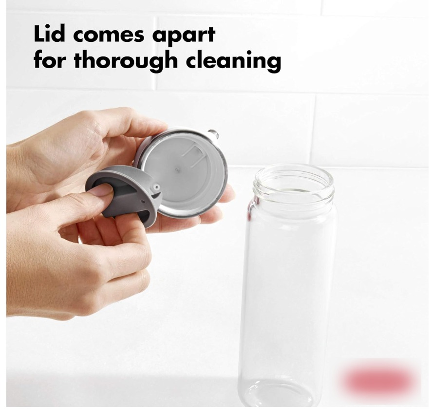 2PCS Glass Transparent Good Grips Precision Pour Glass Dispenser Oil Bottle