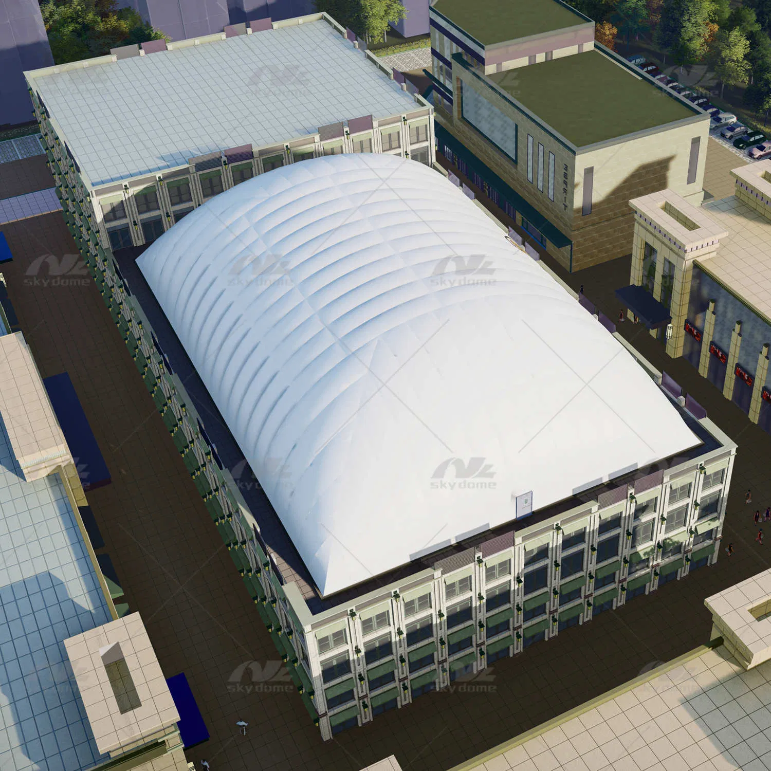 Air Dome Basketball Court for Rooftop Entertainment and Fitness