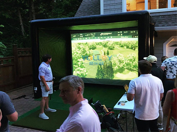 Portable Full Swing Indoor Inflatable Golf Simulator Tent for Home