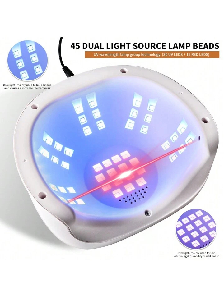 Portable with a Wristband Cute Bear Face 4-Button DIY Plug-in Nail Lamp