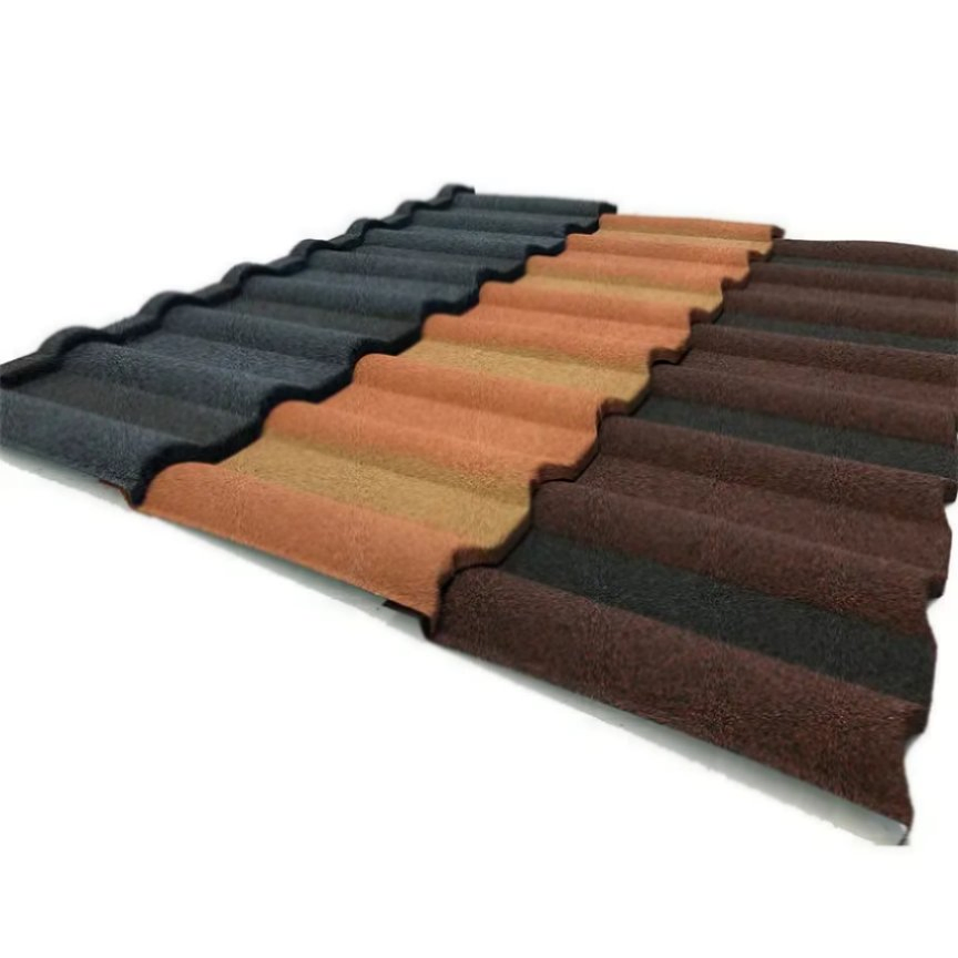High Quality Best Price Coated Metal Roof Tiles Corrugated Roofing Sheets Coral Stone Tiles Aluminum Stone Coated Metal Materials China Supplier