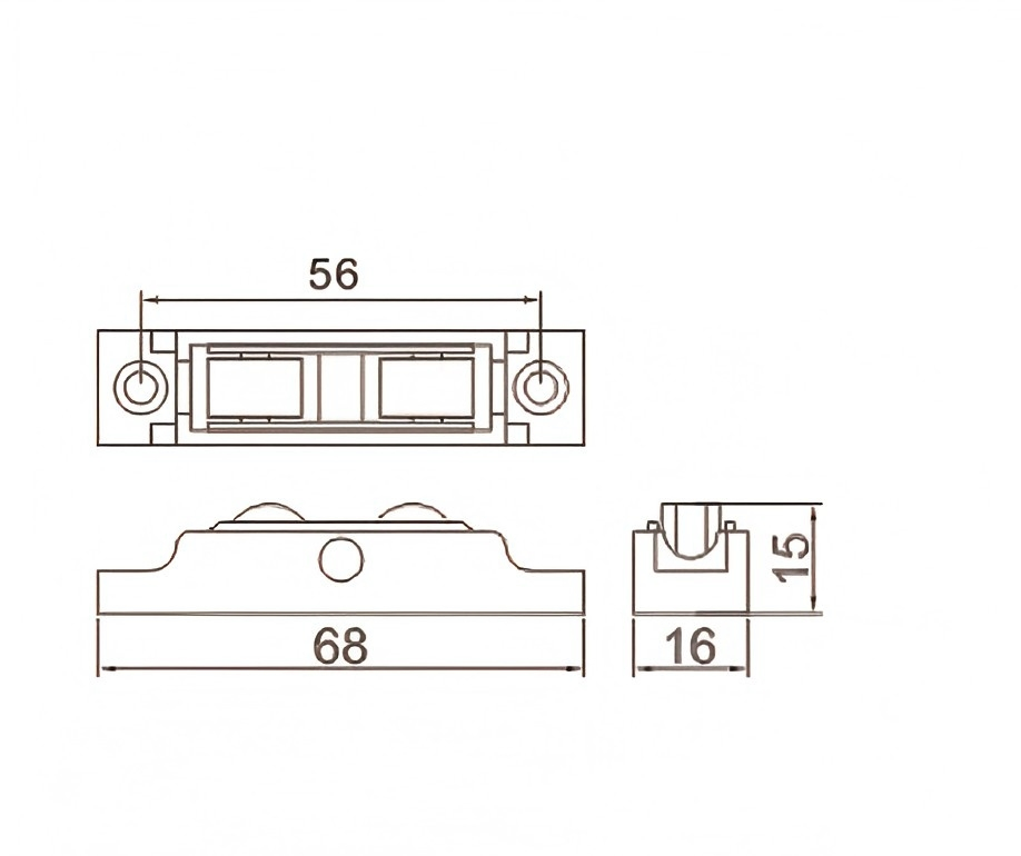 Double Window Rollers with Steel Frame and Plasitic Rollers Can Adjustable Withing or Without Bearing Jzhl-Sc-017