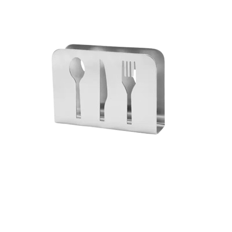 Commercial Square Shape Artistic Stainless Steel Restaurant Napkin Holder