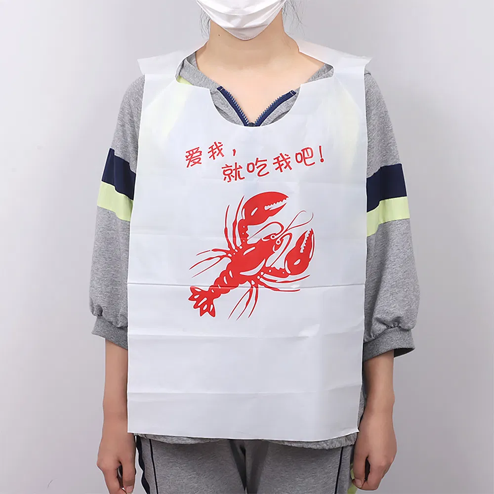 Plastic Waterproof Disposable Bib for Coffee