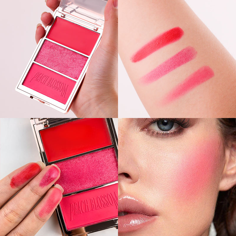 Ty Makeup Blushes Multi-Function Pigmented Blush Highlighter Contour Makeup Palette Private Label Vegan Blush Palette