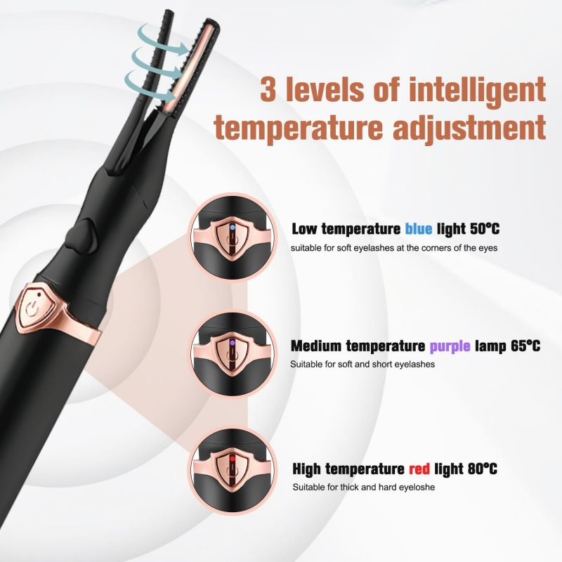 Eyelash Tool USB Rechargeable Mini Electric Heated Eyelash Curler