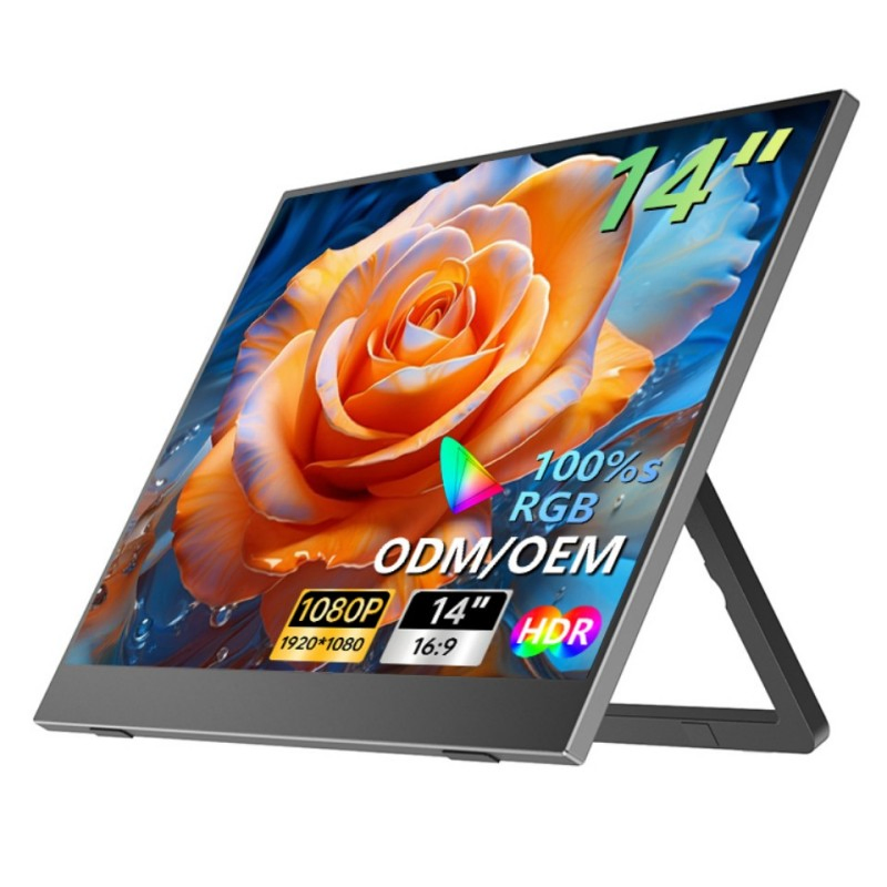 14" Type-C/HD-Mi Portable FHD Hdr Monitor Laptop Extended Display