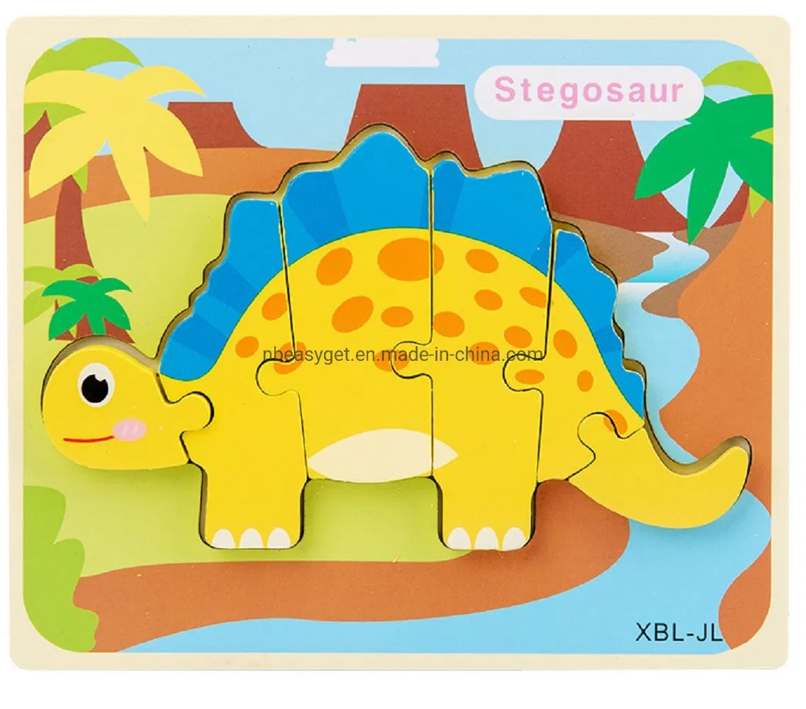 Kids Wooden Dinosaur Puzzle Baby Toddler Toy Educational Gift Esg17553