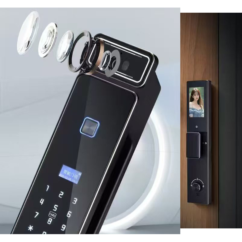 Palm Vein Unlock Mobile Video Intercom CNC Fine Carving Smart Lock