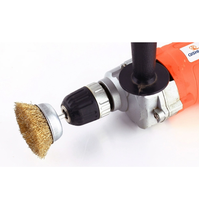 Проволочная щетка-колесо для дрели (латунь, медь, нержавейка)