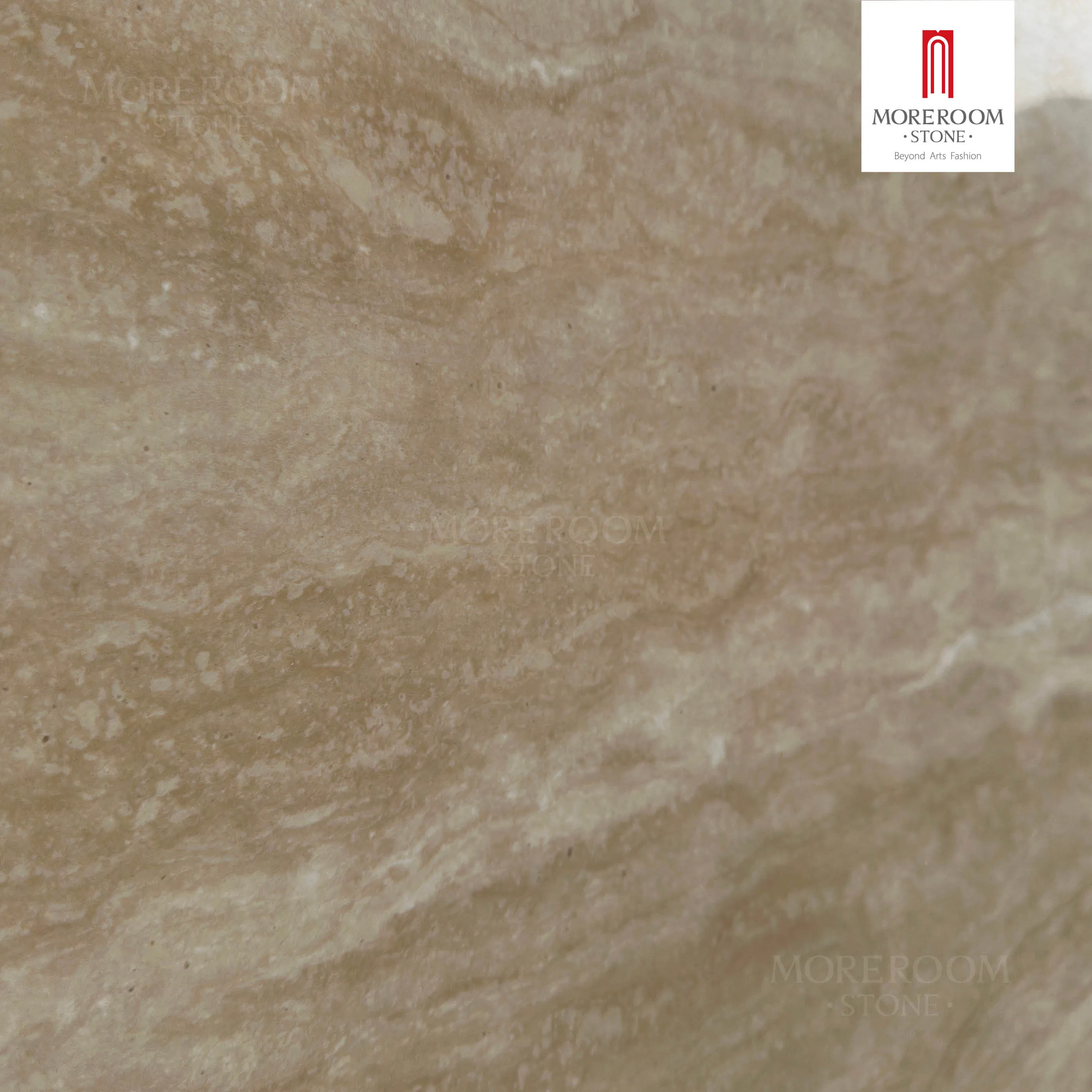 1200X2800mm Beige Porcelain Travertine Slab Custom Surface Sintered Stone Wall Panel for Interior Design