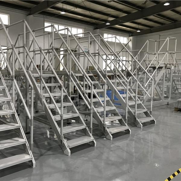 Custom Industrial Steel Structure Platform with Steel Handrails and Stairs