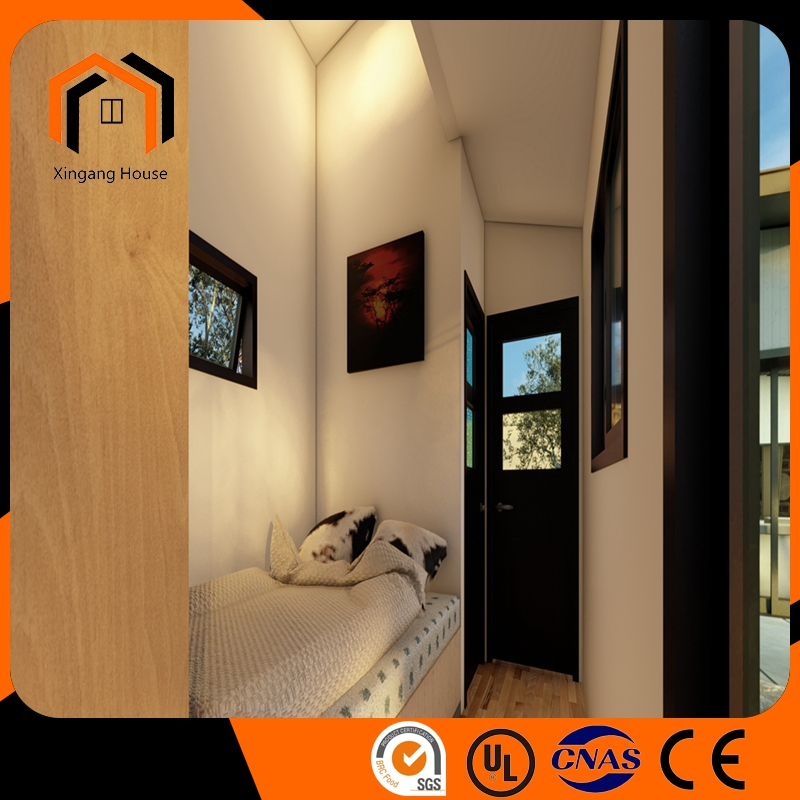 Luxury Wooden Style Light Steel House Two-Story Cottage Prefabricated House Trailer House