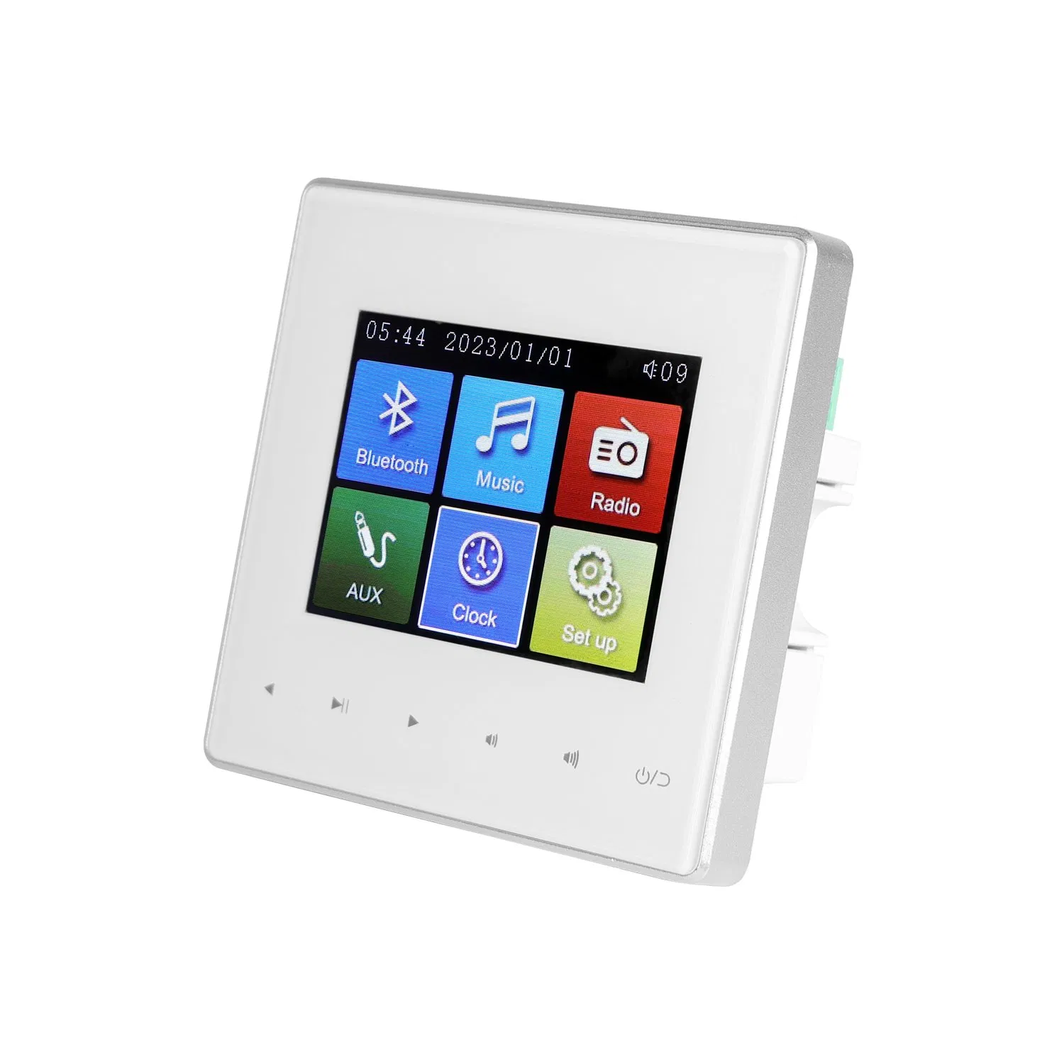 2*25W 4-8ohm Mini Panel Wall Amplifier Bluetooth 2.8 Inch Color Touch Screen Music Wall Amplifier for Home Use