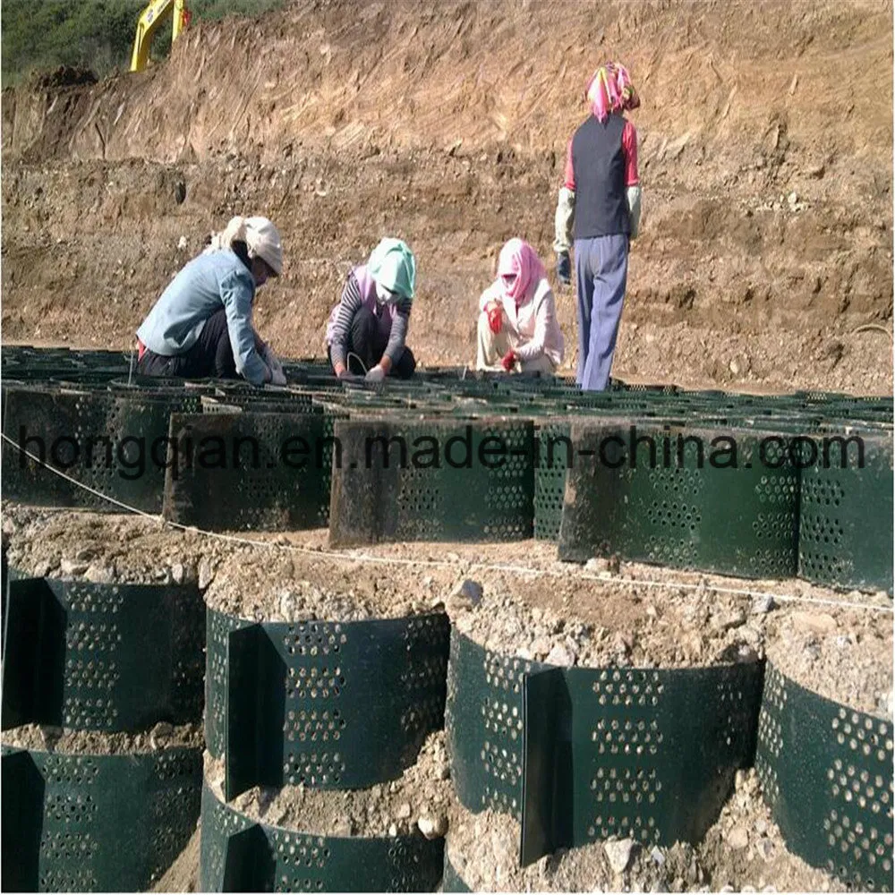 Plastic HDPE Textured Geocell Tri-Dimension Honeycombed Cellular Geocell for Construction Slope Protection