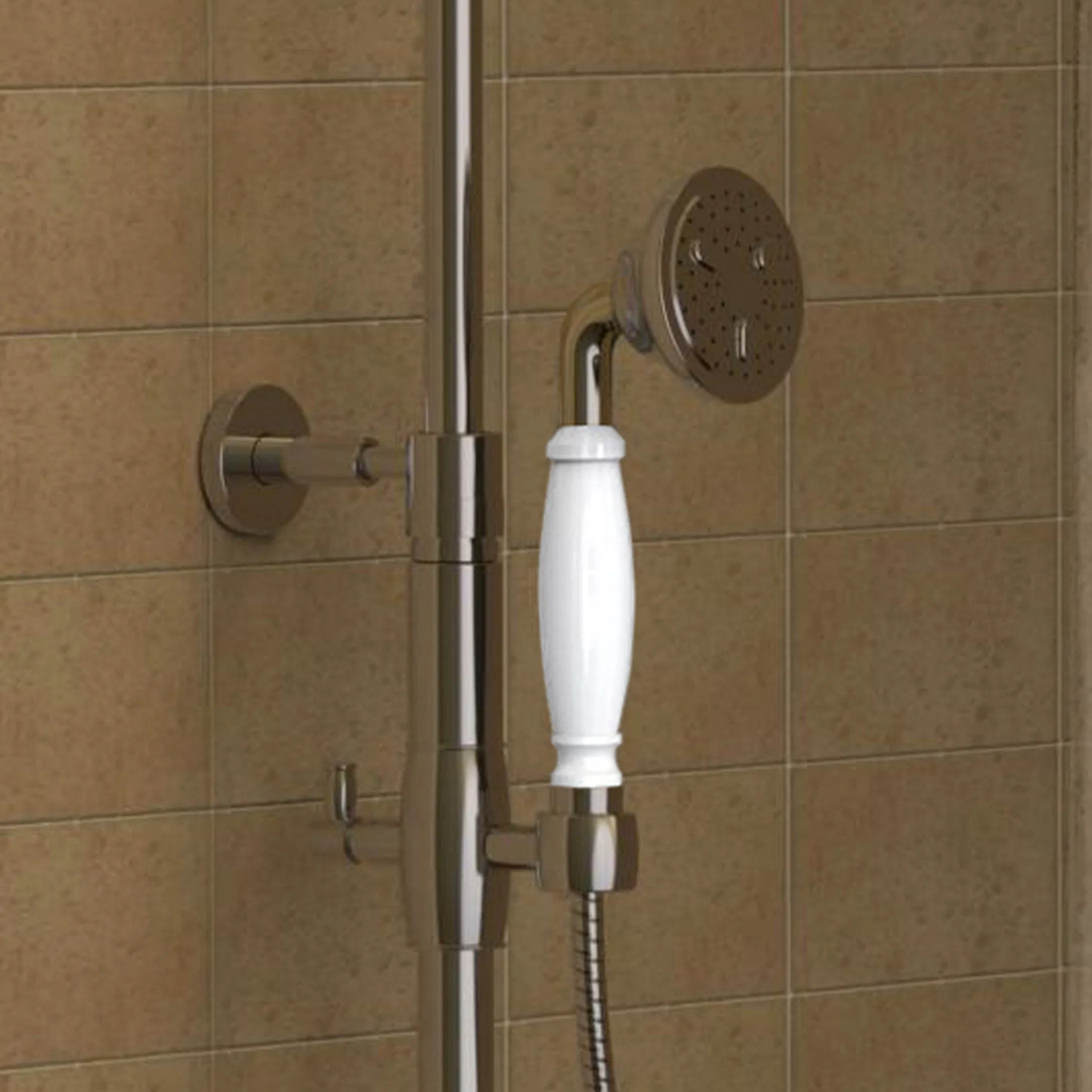 High Pressure Rain Shower Faucet Set Classic Style with Adjustable Shower Head Faucet System