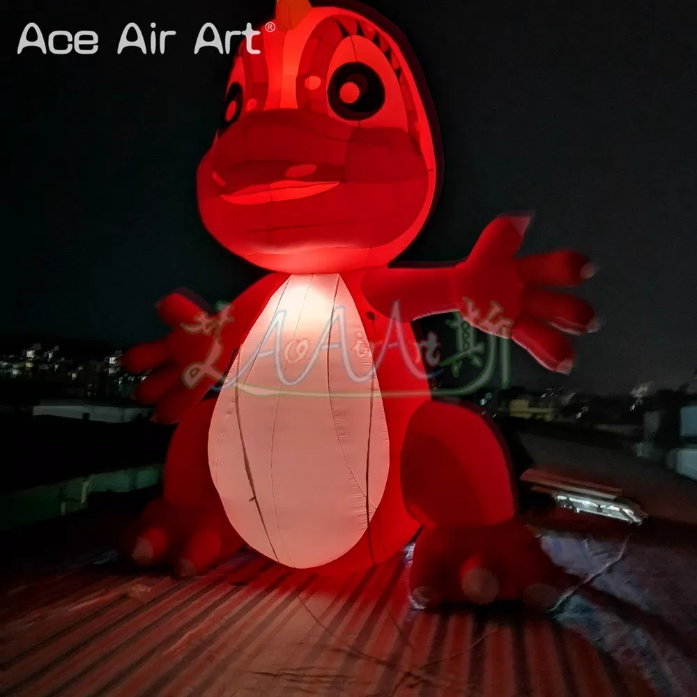 5mh Inflatable Dinosaur Cartoon Mascot Animal for Outdoor Party Event Exhibition/Advertising