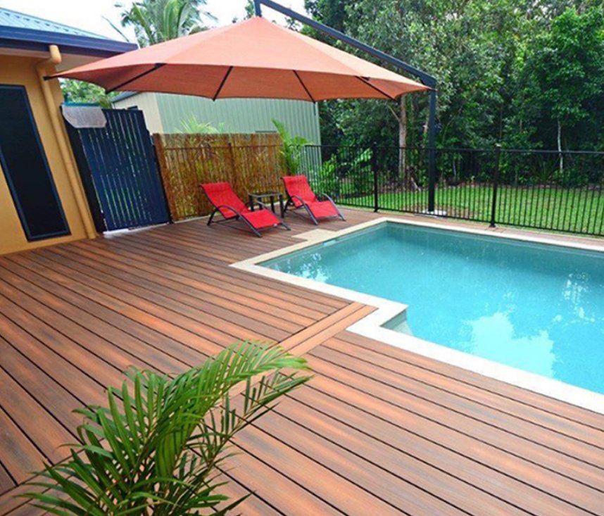 High Quality WPC Decorative Board Wood Plastic Composite Decking Solid Floor for Outdoor Easy Installation Panel