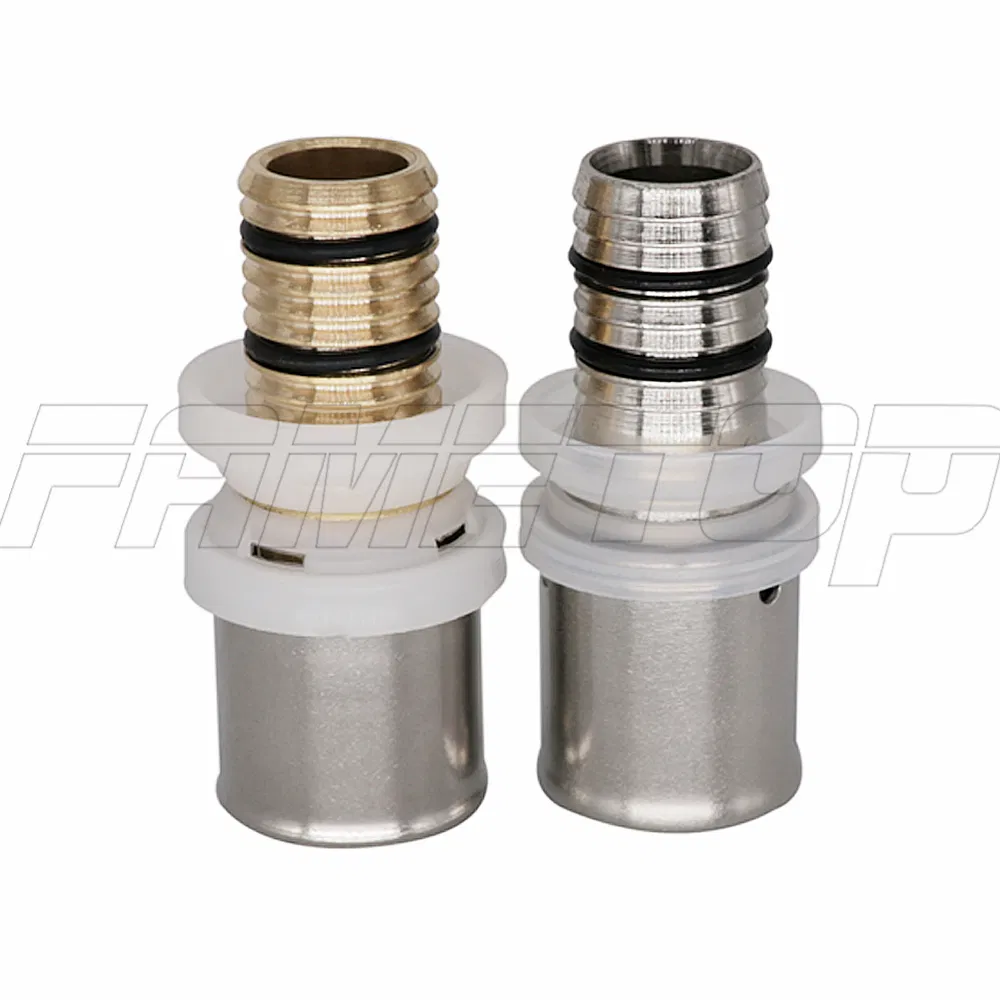 F5 Brass Press Fitting for Pex-Al-Pex Multilayer/Composite Pipe (PAP) with U/Th Jaws