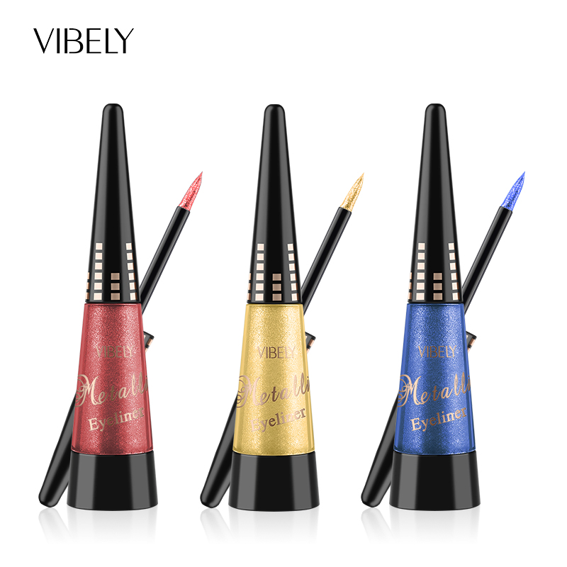 Eye Makeup Metal Multicolor Fast Dry Waterproof Durable Smooth Natural Eyeliner