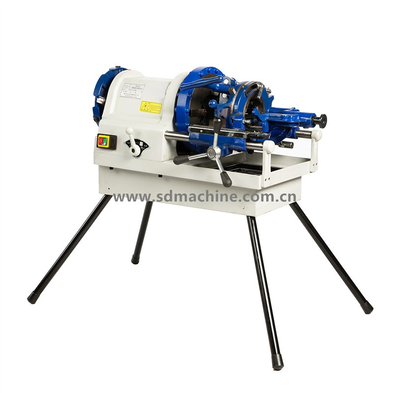 4" Multi-Function Pipe Threading Machine with Die Interchangeable with Ridgid Die