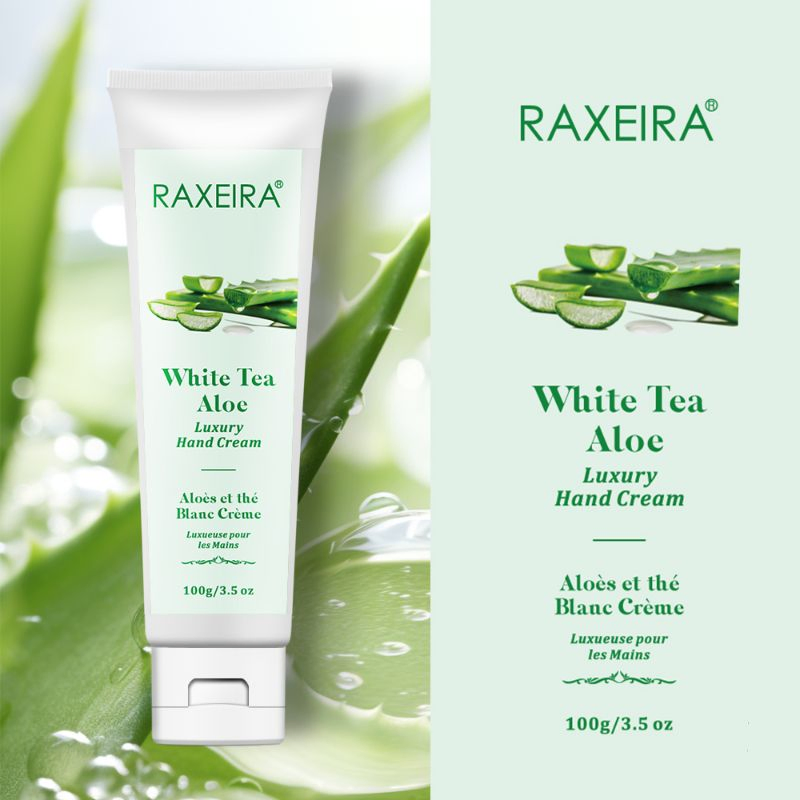 Factory Wholesale Private Label Organic Moisturizing White Tea Extract & Aloe Vera Hand Cream