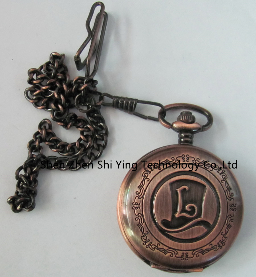 OEM ODM Japan Quartz Movement Antique Pocket Watch with Chain