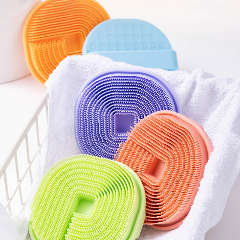 Wholesale Multifunction Round Shape Massager Shower Brushes Silicone Facial Exfoliation Brush