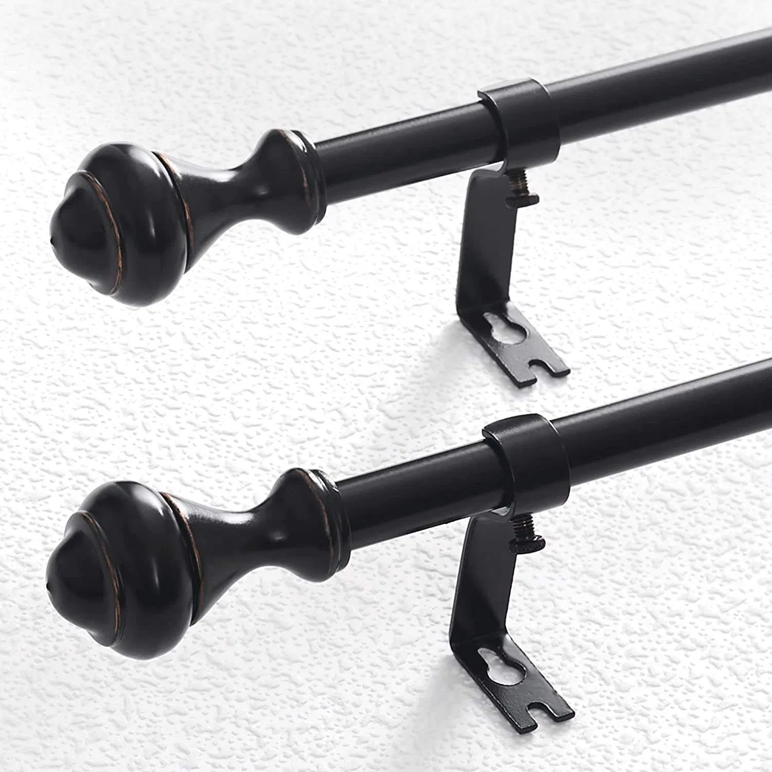 Custom Crystal Ball Finial Glass Curtain Rod Accessories Acrylic Glass Curtain Finial Rods for Sales