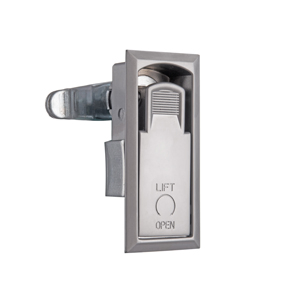 Sandblasted Black Panel Cabinet Lock Latch Bright Chrome Plated for Case Cabinet Box