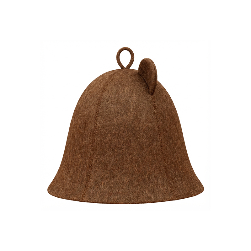 Temperature-Regulating Wool Felt Sauna Hat with Moisture-Wicking Technology