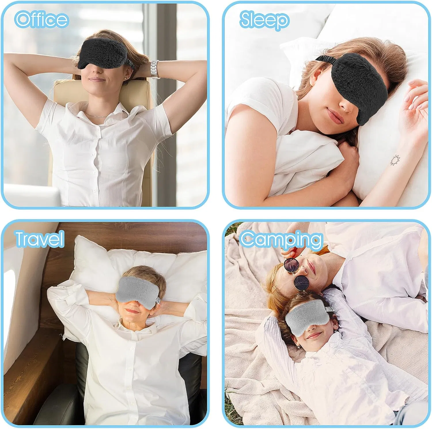 Plush Eye Mask Soft Sleeping Blindfold Eye Cover Comfortable Furry Faux Fur Sleeping Mask